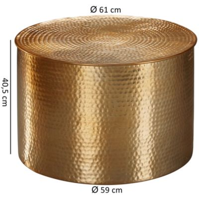 Table Basse Métal 61x40,5x61 cm Table d'appoint Design Bout de canapé FineBuy