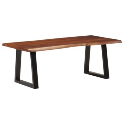 Table basse marron miel 110x55x40 cm bois massif d'acacia vidaXL