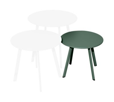 Table basse Masai Proloisirs acier mat vert P.40 cm x L.400 cm x H.35 cm