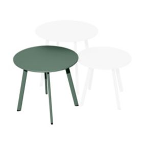 Table basse Masai Proloisirs acier mat vert P.45 cm x L.450 cm x H.39 cm