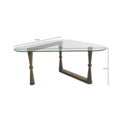 Table basse Mexique, Porte-revues 96x81x41h cm Marron Noyer