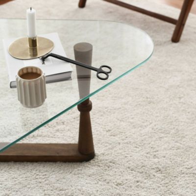 Table basse Mexique, Porte-revues 96x81x41h cm Marron Noyer