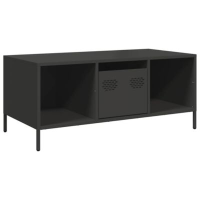 Table basse noir 101,5x50x43,5 cm acier laminé à froid vidaXL