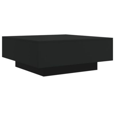 Table basse noir 80x80x31 cm bois d'ingénierie vidaXL
