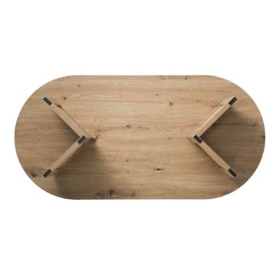 Table basse ovale avec piètements rotin L120 cm - TALIA