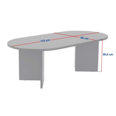 Table basse ovale en aggloméré Sable