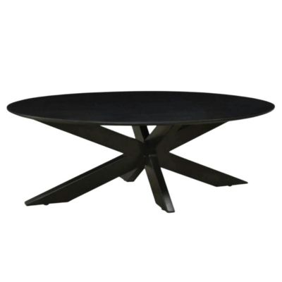 Table basse ovale en marbre noir DUOMO