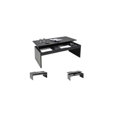 Table basse plateau relevable DARWIN 120x60cm / Noir