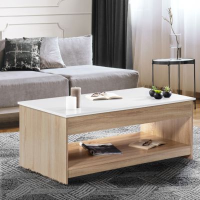 Table basse imitation bois foncé BOLTON