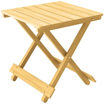 Table basse pliable de jardin camping plateau à lattes 40 x 43l x 40H cm bois sapin pré-huilé