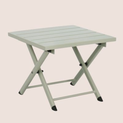 Table basse pliante de jardin en aluminium L44 Vert clair  - CABOURG