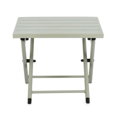 Table basse pliante de jardin en aluminium L44 Vert clair  - CABOURG