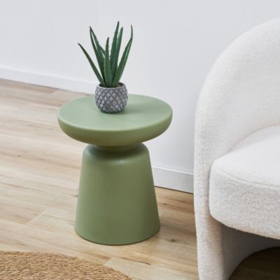 Table basse Posio ronde 44 x 40 cm vert en.casa