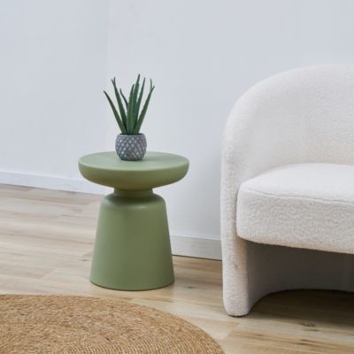 Table basse Posio ronde 44 x 40 cm vert en.casa