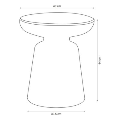 Table basse Posio ronde 44 x 40 cm vert en.casa