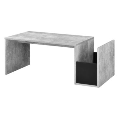 Table Basse pour Salon Bollnäs 90 x 45 x 35 cm Effet Béton Noir en.casa