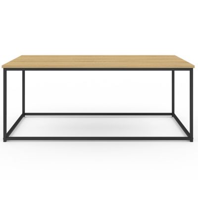 Table basse rectangulaire DETROIT 113 cm design industriel bois et métal