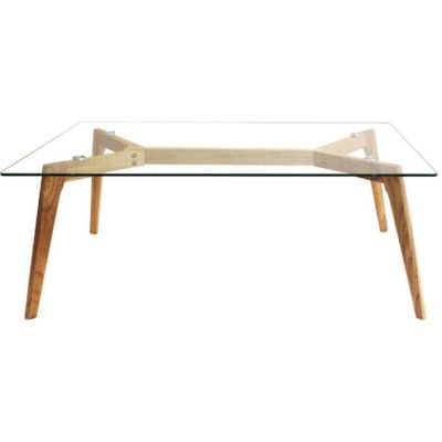 Table basse rectangulaire en verre 110 x 60 x 45 cm