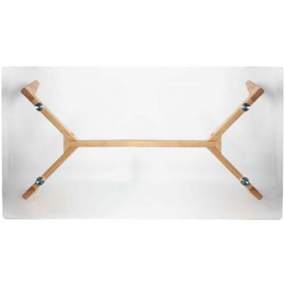 Table basse rectangulaire en verre 110 x 60 x 45 cm