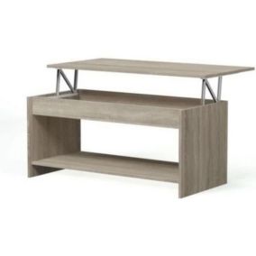 Table basse relevable - chêne sonoma - 100 x 50 x 44 cm - HAPPY