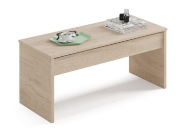 Table basse relevable coloris effet bois - Hauteur 47-58 x Longueur 100 x Profondeur 50 cm