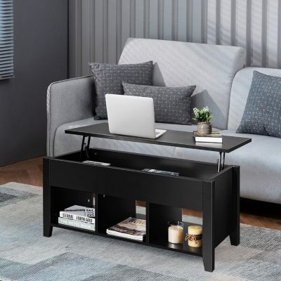 Table Basse Relevable Moderne Table Basse Transformable avec Compartiment Cache et Espace de Stockage