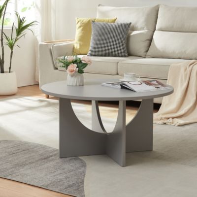 Table basse Rindal 80 x 42 cm gris clair en.casa