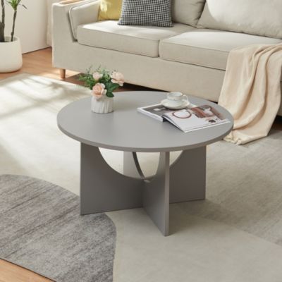 Table basse Rindal 80 x 42 cm gris clair en.casa