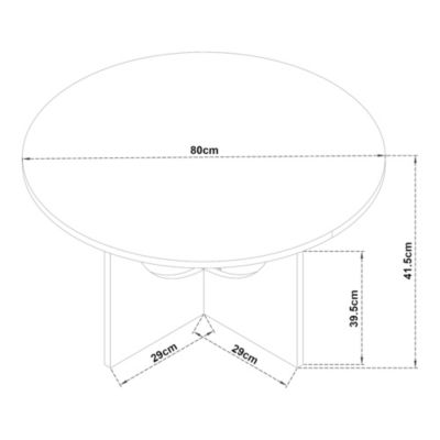 Table basse Rindal 80 x 42 cm gris clair en.casa