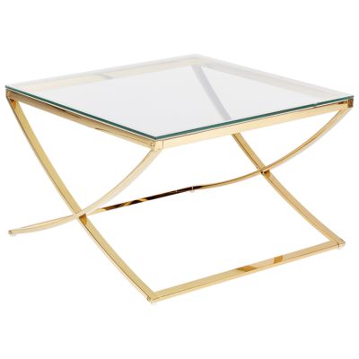 Table basse RINGGOLD Verre de sécurité Doré