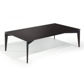 Table basse ROCKY en verre noir PEZZANI