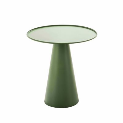 Table basse ronde 50 cm en acier vert cactus Gomba  Oviala