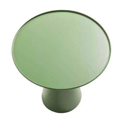 Table basse ronde 50 cm en acier vert cactus Gomba  Oviala