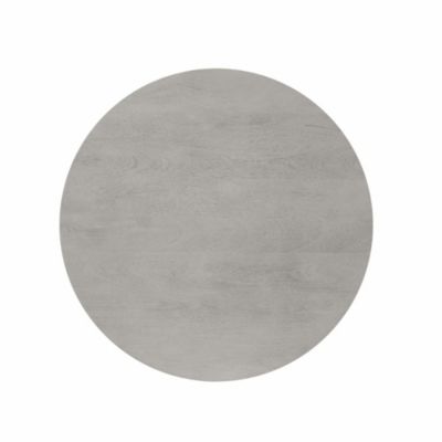 Table basse ronde bois gris à pied rainuré CALERO