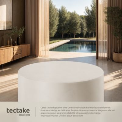 Table basse ronde design minimaliste solide