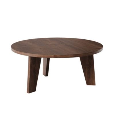 Table basse ronde ELLA fi90 cm Chêne chocolat