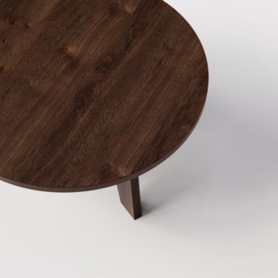 Table basse ronde ELLA fi90 cm Chêne chocolat