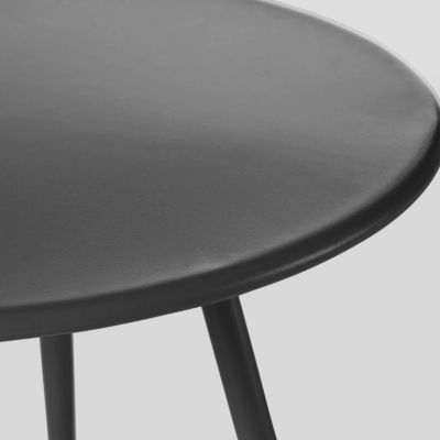 Table basse ronde en métal grise Palavas  Oviala