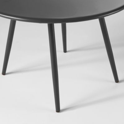 Table basse ronde en métal grise Palavas  Oviala