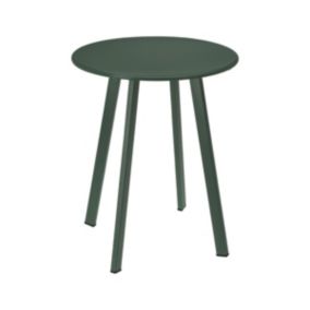 Table basse ronde en métal olive de 40 cm