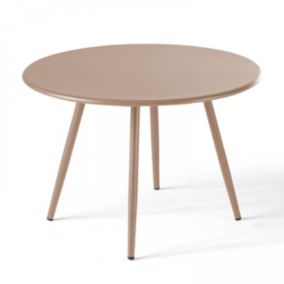 Table basse ronde en métal taupe  Palavas  Oviala