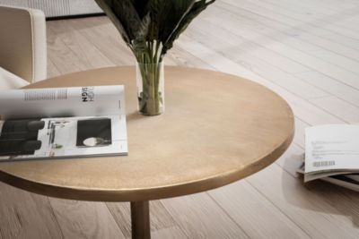 Table Basse Ronde Métal Doré 60 cm Petite Design Table Salon Moderne FineBuy