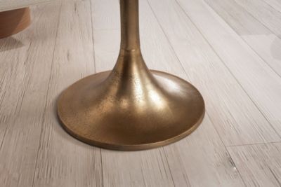 Table Basse Ronde Métal Doré 60 cm Petite Design Table Salon Moderne FineBuy
