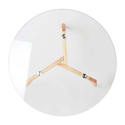 Table basse ronde plateau en verre 80 cm