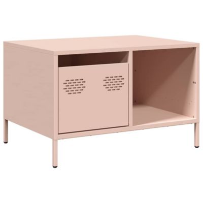 Table basse rose 68,5x50x43,5 cm acier laminé à froid vidaXL