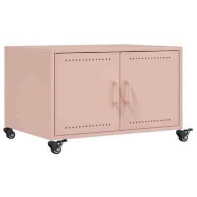 Table basse rose 68x50x43,5 cm acier vidaXL