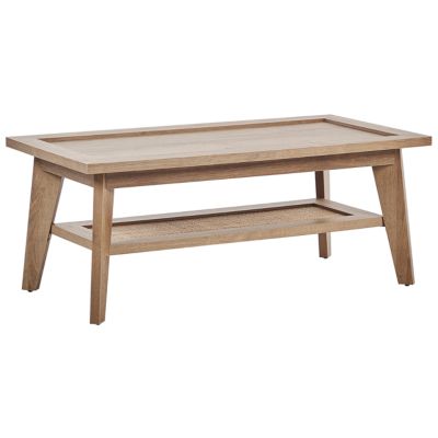 Table basse rustique avec étagère SIMLA