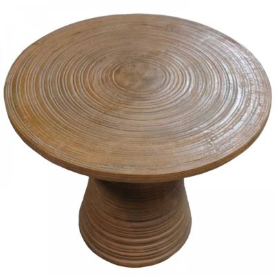 Table basse sculpté en bois de suar massif  Oviala