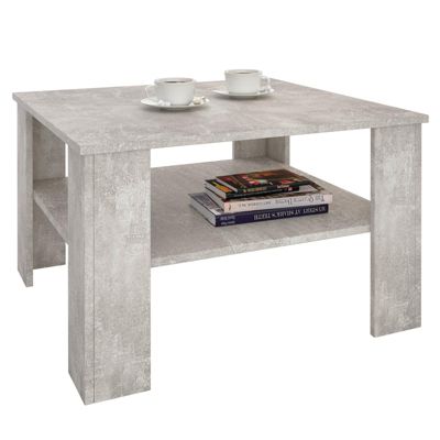 Table basse SEJOUR, en mélaminé décor béton