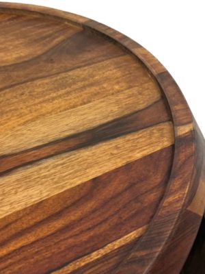 Table Basse Sheesham Bois Massif ronde 60 cm Table Salon Compartiment Rangement FineBuy